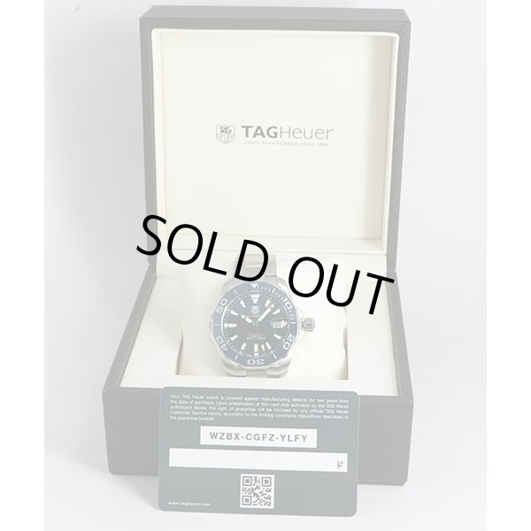 タグホイヤー　アクアレーサー　ＷＡＹ２１１Ｃ　紺文字盤　紺セラミックベゼル　ブレス　箱