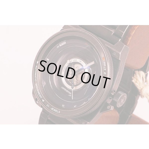 タックス　ヴィンテージレンズ２　ＴＳ１８０３Ｋ　黒文字盤　タックス１０周年限定５００本　サイド拡大