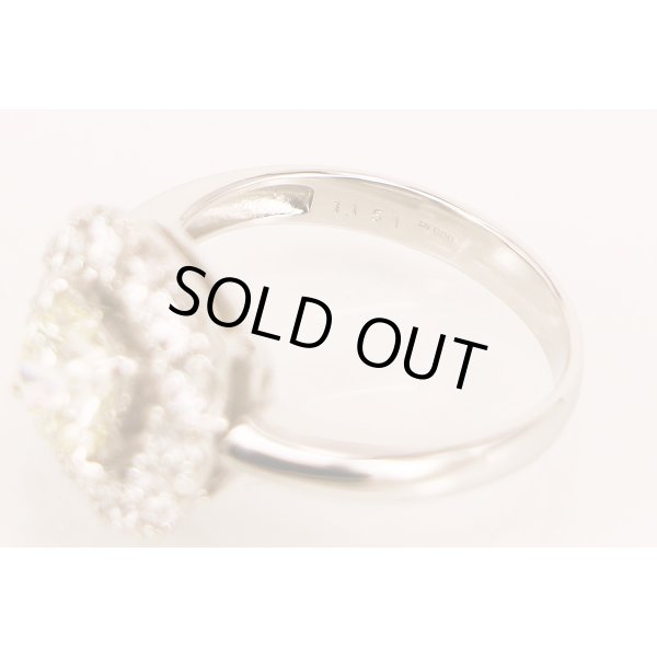 PT900 ダイアイリリング 1.151ct 0.99ct 7.80g　刻印(1)