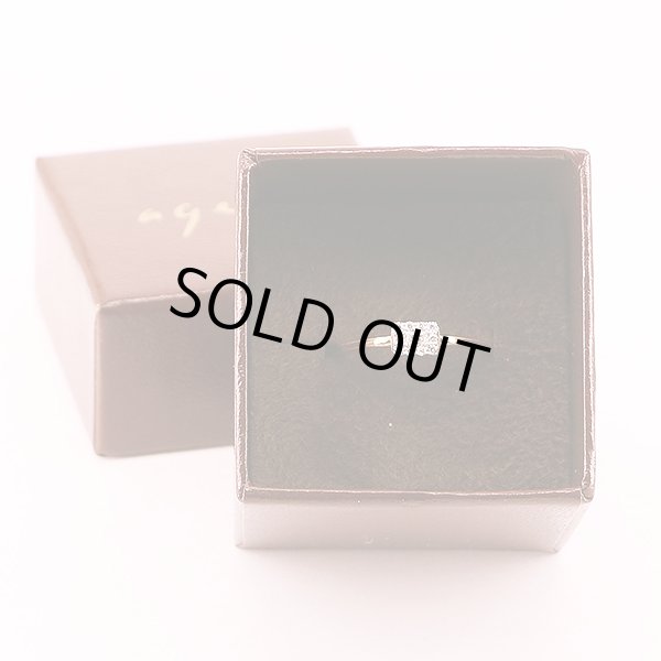 アガット　K18 ダイアイリリング 0.08ct 1.70g　箱