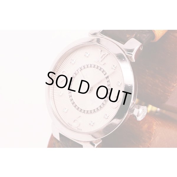 ルイヴィトン　タンブール　Ｑ１２ＭＧ＊Ｂ　銀文字盤 １０Ｐ　サイド拡大