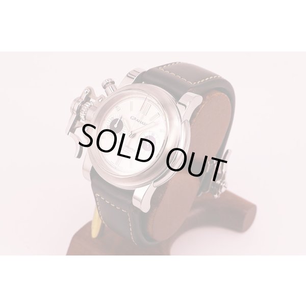 グラハム　クロノファイター　２ＣＦＡＳ．Ｓ０１　銀文字盤　サイド