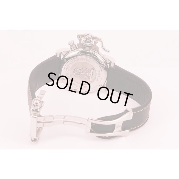 グラハム　クロノファイター　２ＣＦＡＳ．Ｓ０１　銀文字盤　革ベルト