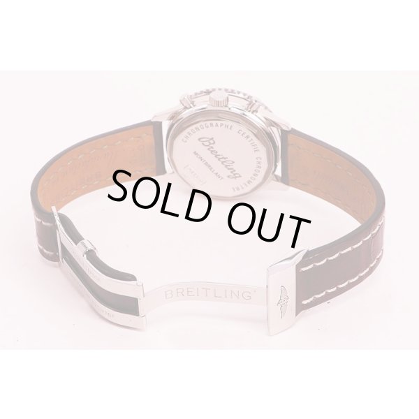 ブライトリング　モンブリラン３８　Ａ４１３７０　銀文字盤　革ベルト