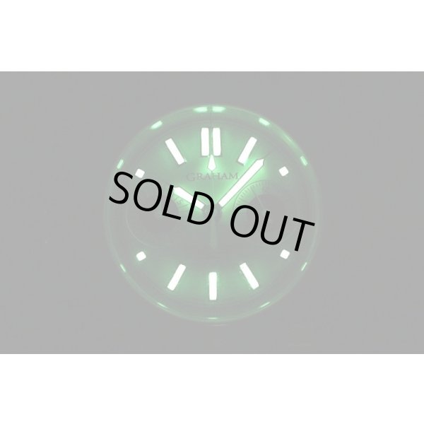 グラハム　クロノファイター　２ＣＦＡＳ．Ｓ０１　銀文字盤　ライト暗闇