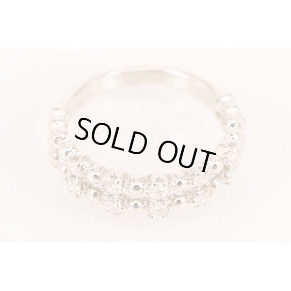 ヴァンドーム　PT950 ダイアイリリング 0.30ct 4.70g　拡大