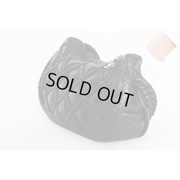 シャネル　ロープモールディング ワンショルダーバック ブラック　サイド