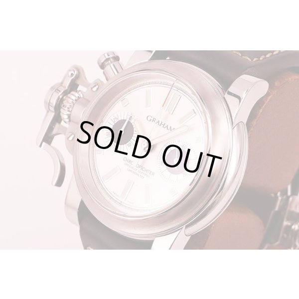 グラハム　クロノファイター　２ＣＦＡＳ．Ｓ０１　銀文字盤　サイド拡大