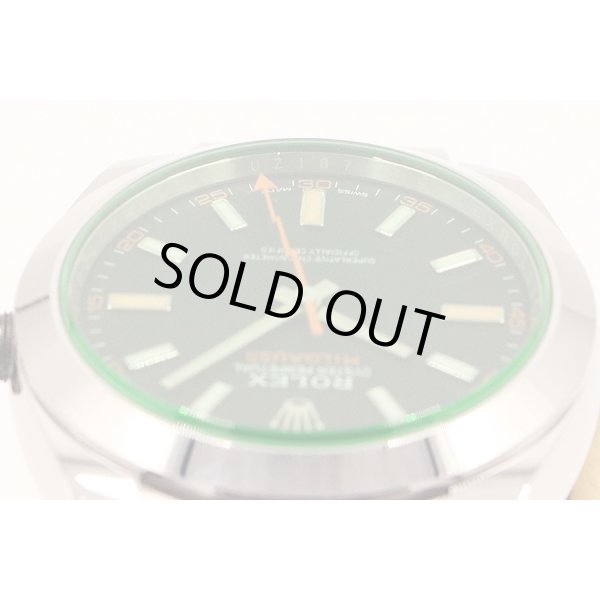 ロレックス　１１６４００ＧＶ　ミルガウス　ランダム　黒文字盤　グリーンガラス