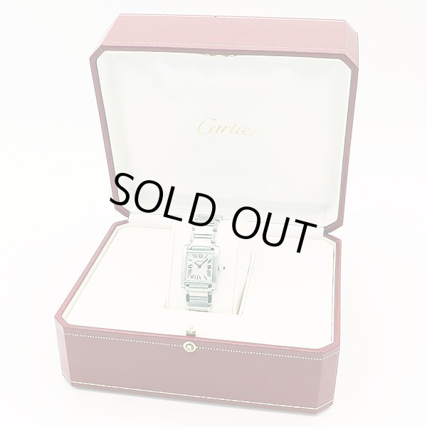 カルティエ　タンクフランセーズＳＭ　２３８４　白文字盤　箱