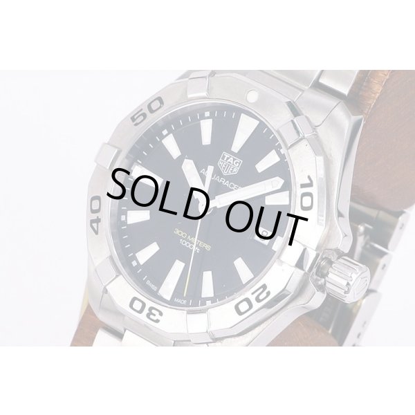 タグホイヤー　アクアレーサー　ＷＢＤ１１１０　黒文字盤　サイド拡大
