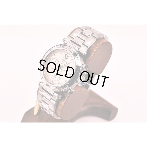 カルティエ　パシャ３８　クロノグラフ　Ｗ３１００４Ｈ３　白文字盤　サイド