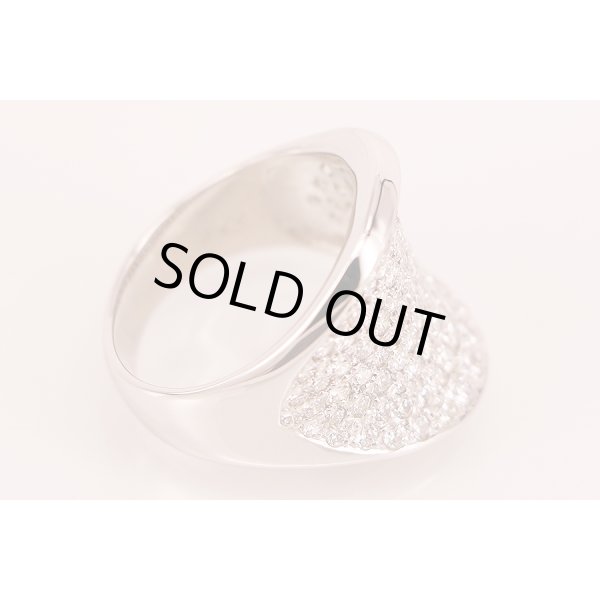 K18WG ダイアイリリング 2.10ct 9.10g　裏側