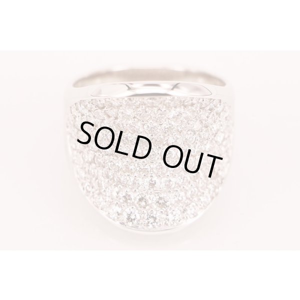 K18WG ダイアイリリング 2.10ct 9.10g　拡大