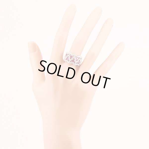 PT900 ルビーダイアイリリング 1.01ct 1.20ct 15.10g　装着イメージ