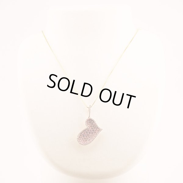 K18PG ピンクサファイアダイアイリペンダントネックレス 2.81ct 0.47ct 10.70g　装着イメージ