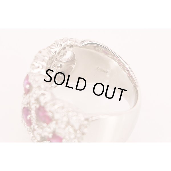 PT900 ルビーダイアイリリング 1.01ct 1.20ct 15.10g　刻印(2)