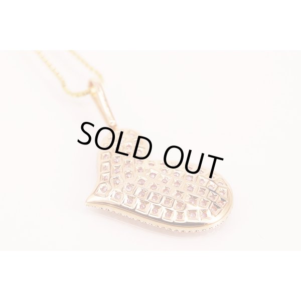 K18PG ピンクサファイアダイアイリペンダントネックレス 2.81ct 0.47ct 10.70g　裏面