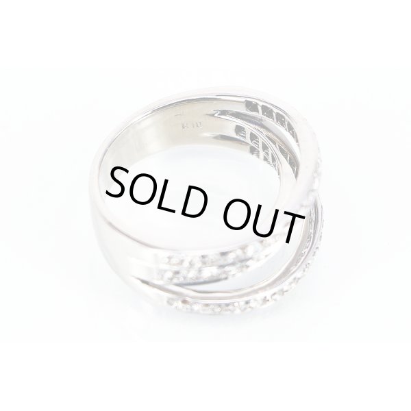 K18WG ダイアイリリング 0.71ct 6.60g　刻印(1)