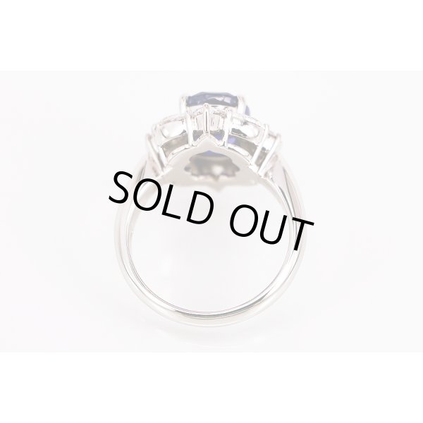 PT900 サファイアダイアイリリング 3.63ct 1.568ct 8.50g　内側
