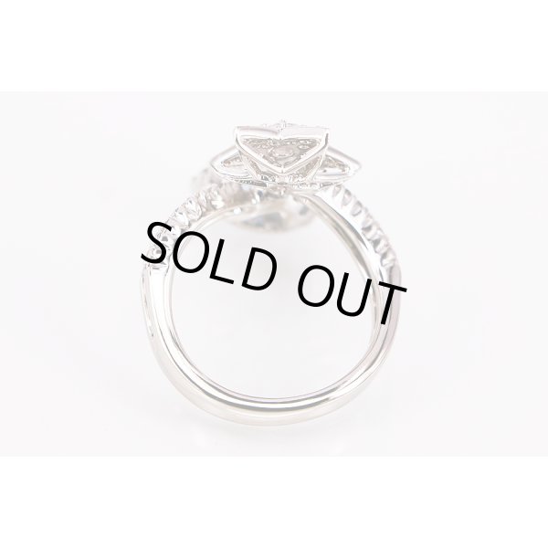 K18WG アクワマリンダイアイリリング 1.74ct 0.08ct 0.61ct 7.30g　内側