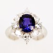 PT900 サファイアダイアイリリング 3.63ct 1.568ct 8.50g