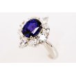 PT900 サファイアダイアイリリング 3.63ct 1.568ct 8.50g　サイド