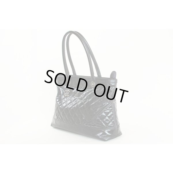 シャネル　トートバック ブラック　サイド