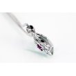 K18WG ルビーダイアイリペンダントネックレス 0.34ct 0.12ct 7.30g　サイド