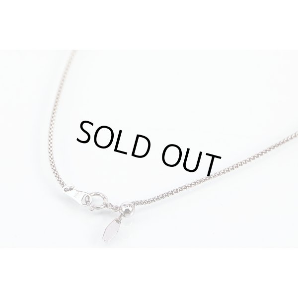 K18WG ルビーダイアイリペンダントネックレス 0.34ct 0.12ct 7.30g　留め具