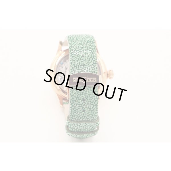 メモリジン　トゥールヴィヨン　伊達政宗　グレー文字盤　革ベルト裏面