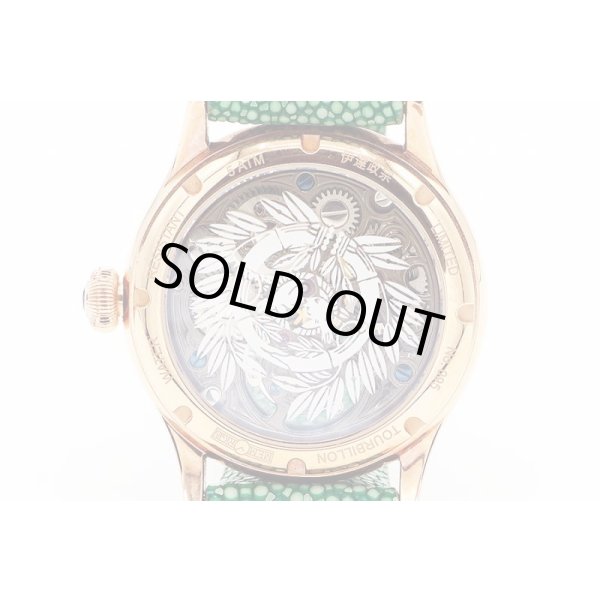 メモリジン　トゥールヴィヨン　伊達政宗　グレー文字盤　裏面拡大