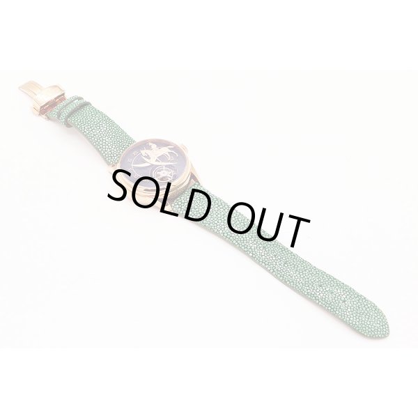 メモリジン　トゥールヴィヨン　伊達政宗　グレー文字盤　革ベルト状態　表面