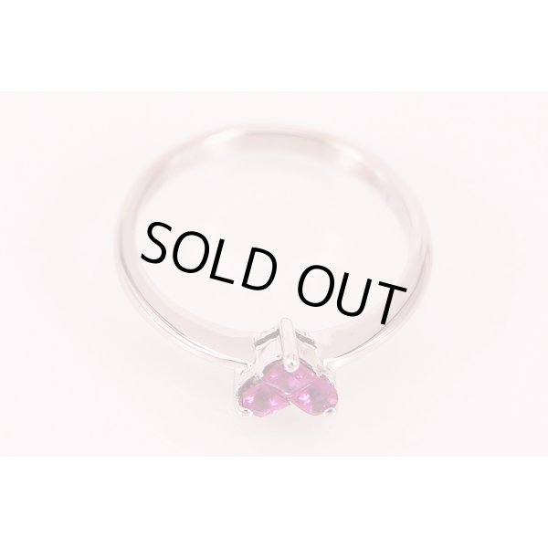 K18WG ルビーイリリング 0.25ct 2.30g