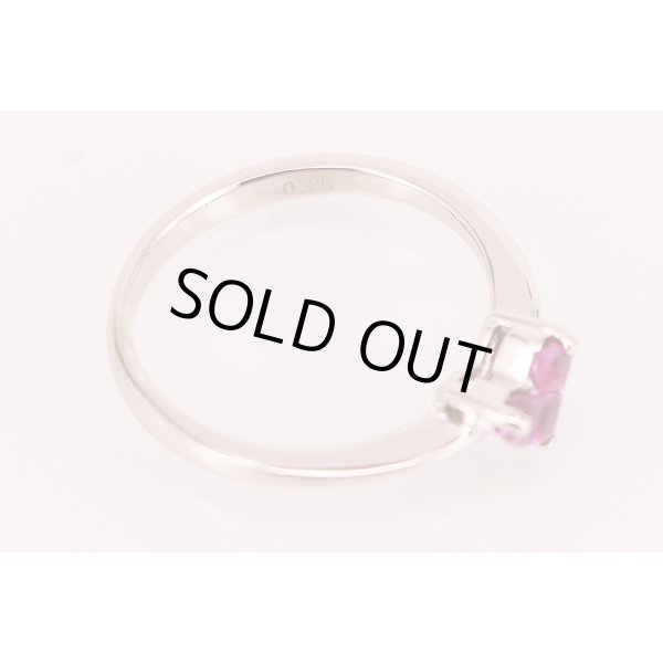 K18WG ルビーイリリング 0.25ct 2.30g 刻印(2)