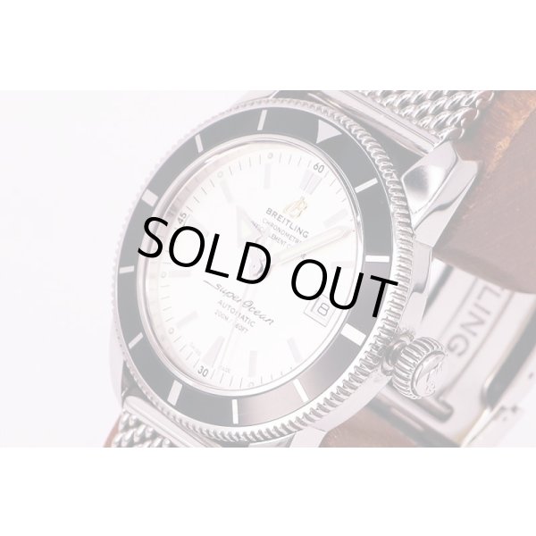 ブライトリング　スーパーオーシャン　ヘリテージ４２　Ａ１７３２１　銀文字盤　サイド拡大