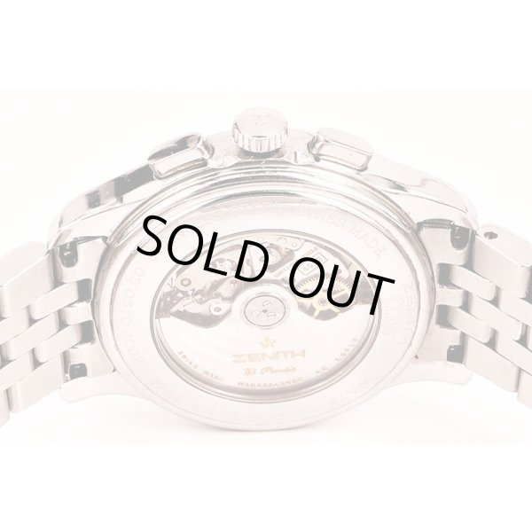 ゼニス　クラスエルプリメロ　クロノグラフ　０３．５１０．４００２　黒文字盤　裏面拡大