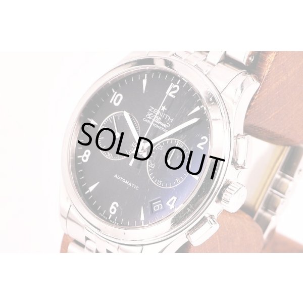 ゼニス　クラスエルプリメロ　クロノグラフ　０３．５１０．４００２　黒文字盤　サイド拡大