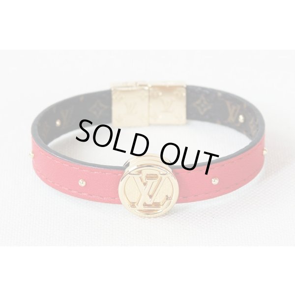 ルイ・ヴィトン　ブラスレ・LVサークル リバーシブル M6268E レッド　裏側