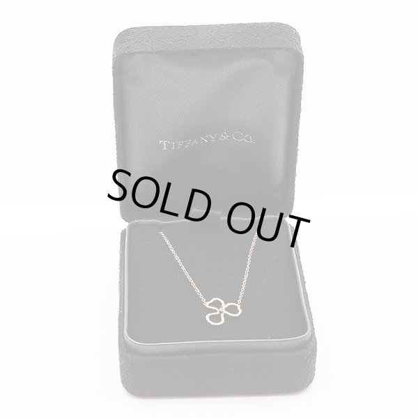 ティファニー　750PG ペーパーフラワー ダイアイリオープンフラワーネックレス 1.90g　箱