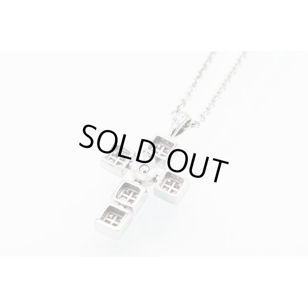 ブルガリ　750WG ルチアラテンクロス ダイアイリペンダントネックレス 13.00g　裏面