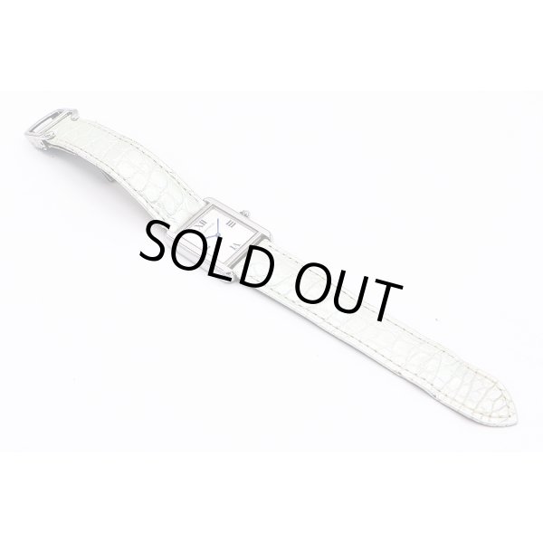 カルティエ　タンクソロＳＭ　２７１６　銀文字盤　２Ｃマーク　革ベルト状態　表面