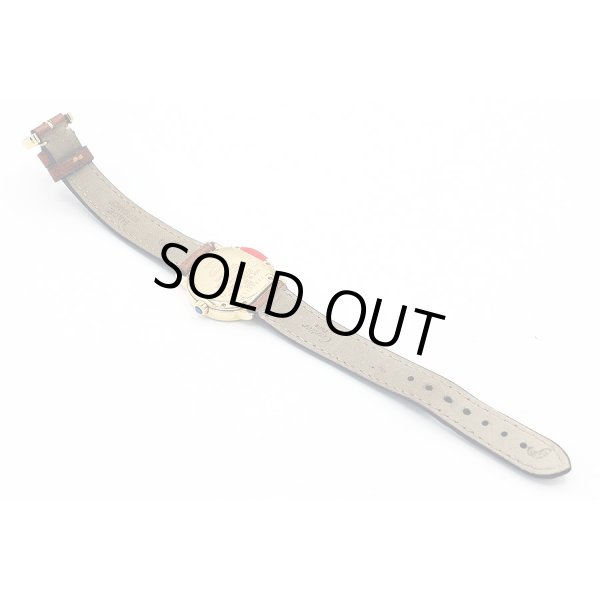 カルティエ　ロンド　ベルメイユ　１８０１　ベージュ文字盤 　革ベルト状態　裏面