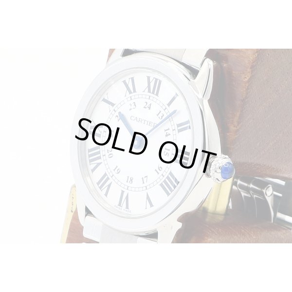 カルティエ　ロンドソロＳＭ　２９９３　銀文字盤　サイド拡大