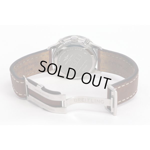 ブライトリング　モンブリラン１９０３　Ａ３５３３０　銀文字盤　革ベルト