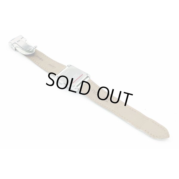 カルティエ　タンクソロＳＭ　２７１６　銀文字盤　２Ｃマーク　革ベルト状態　裏面