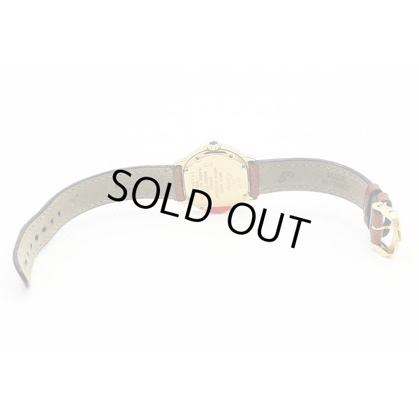 カルティエ　ロンド　ベルメイユ　１８０１　ベージュ文字盤 　革ベルト