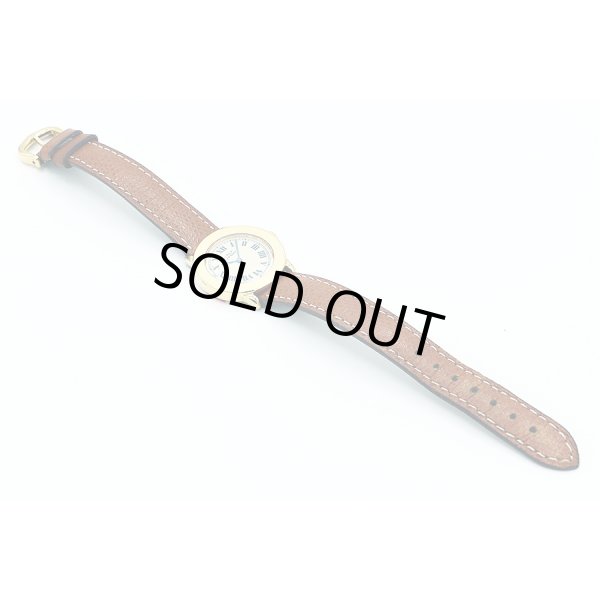 カルティエ　ロンド　ベルメイユ　１８０１　ベージュ文字盤 　革ベルト状態　表面