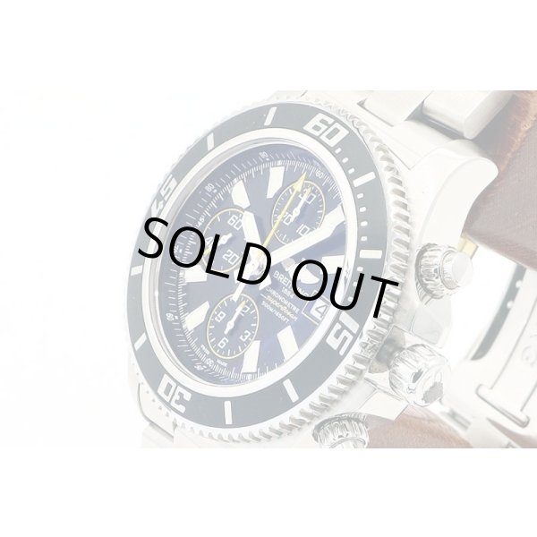 ブライトリング　スーパーオーシャン４４　クロノグラフ　Ａ１３３４１　黒文字盤　サイド拡大