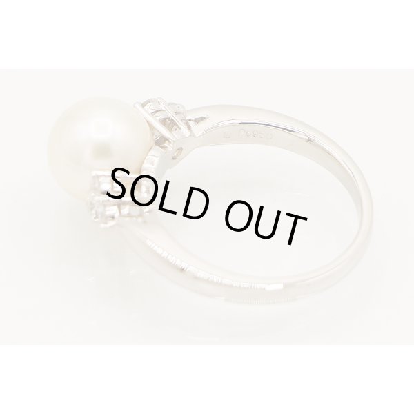 PT950 パールダイアイリリング 8.70mm 5.90g　刻印(1)